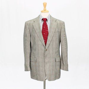 Hart Schaffner Marx 42R Beige Check 2-Button Sport Coat Blazer Jacket O8…